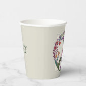 Kleurrijke Vredesbloem Cute Boho Hippie Hartelijk Papieren Bekers (Rechts)