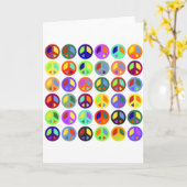 Kleurrijke vredessignalen kaart (Gele Bloem)