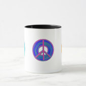 Kleurrijke vredessignalen mok (Midden)