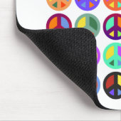 Kleurrijke vredessignalen muismat (Hoek)