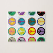 Kleurrijke vredessignalen - Vredesgebarentaal Legpuzzel (Horizontaal)