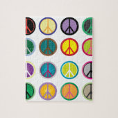 Kleurrijke vredessignalen - Vredesgebarentaal Legpuzzel (Verticaal)