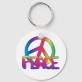 Kleurrijke Vredessymbool Sleutelhanger (Achterkant)