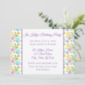 Kleurrijke Vredestekenen Verjaardag Kaart (Staand voorkant)