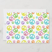 Kleurrijke Vredestekenen Verjaardag Kaart (Achterkant)