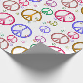 Kleurrijke vredestroepen cadeaupapier (Hoek)