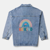 Kleurrijke vriendelijkheid regenboog denim jacket (Achterkant)