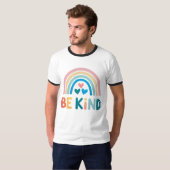 Kleurrijke vriendelijkheid regenboog t-shirt (Voorkant volledig)