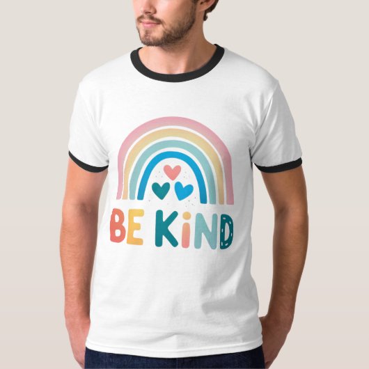 Kleurrijke vriendelijkheid regenboog t-shirt (Voorkant)
