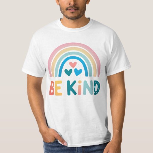 Kleurrijke vriendelijkheid regenboog t-shirt (Voorkant)
