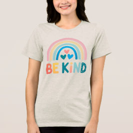 Kleurrijke vriendelijkheid regenboog Tri-Blend shirt