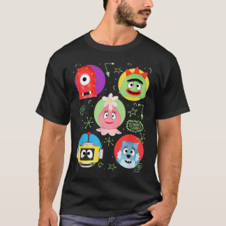 Kleurrijke Vrienden Met Doodles Tv T-shirt