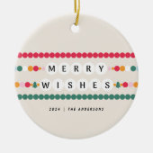 Kleurrijke Vriendschap Armband Vrolijke Wensen Vro Keramisch Ornament (Voorkant)