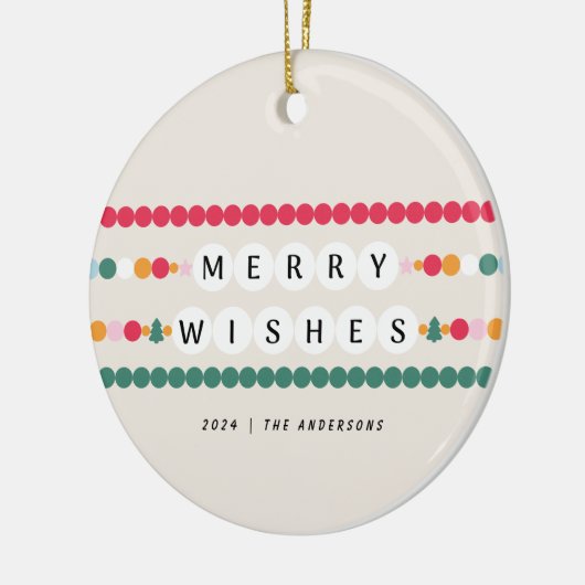 Kleurrijke Vriendschap Armband Vrolijke Wensen Vro Keramisch Ornament (Links)