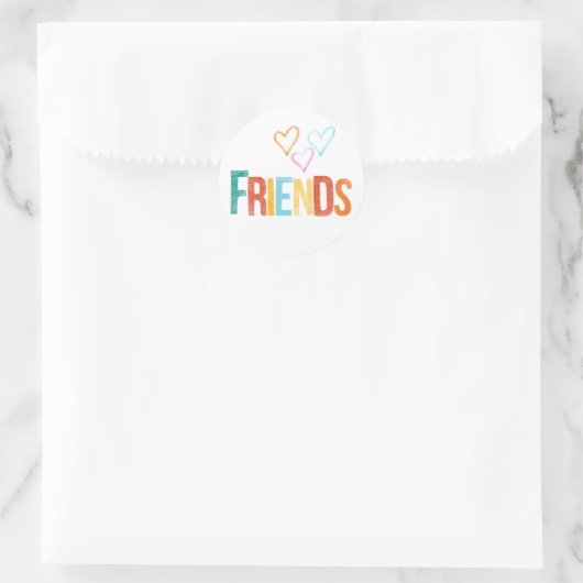 Kleurrijke vriendschap stickers (Tas)