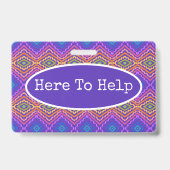 Kleurrijke Vrijwilliger Badge (Achterkant)