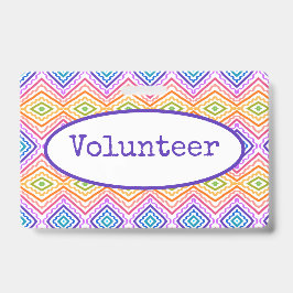 Kleurrijke Vrijwilliger Badge