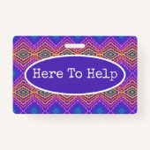 Kleurrijke Vrijwilliger Badge (Achterkant)