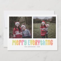 Kleurrijke Vrolijk alles Kerstmis van Twee Foto