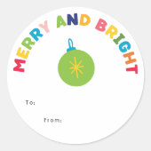 Kleurrijke Vrolijk en Helder Gift Ronde Sticker (Voorkant)