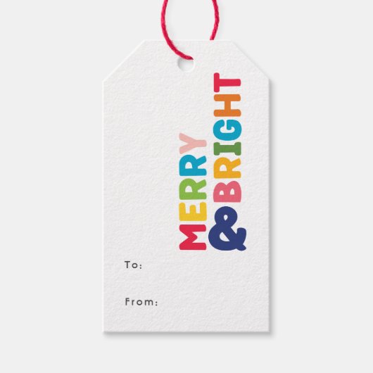 Kleurrijke Vrolijk en Helder van en naar Cadeaulabel (Voorkant)