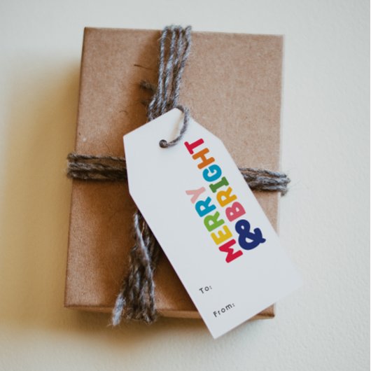 Kleurrijke Vrolijk en Helder van en naar Cadeaulabel