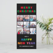 Kleurrijke vrolijk kerstfeest - Verticale kerstkaa Kaart (Staand voorkant)