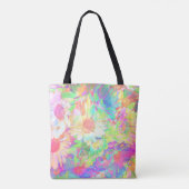 Kleurrijke vrolijke bloemetjes Abstract Tote Bag (Achterkant)