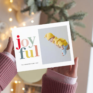 Kleurrijke Vrolijke En Foto   Prettige Feestdagen Briefkaart