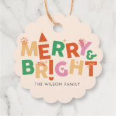 Kleurrijke Vrolijke en Heldere Familie Bedankjes Labels (Achterkant)