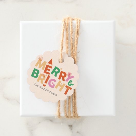 Kleurrijke Vrolijke en Heldere Familie Bedankjes Labels (In situ)