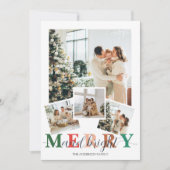 Kleurrijke Vrolijke en Heldere Kerstmisfoto Feestdagenkaart (Voorkant)