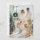 Kleurrijke Vrolijke en Heldere Kerstmisfoto Feestdagenkaart (Achterkant)