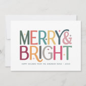 Kleurrijke vrolijke en heldere Schattigee retro st Feestdagenkaart (Voorkant)