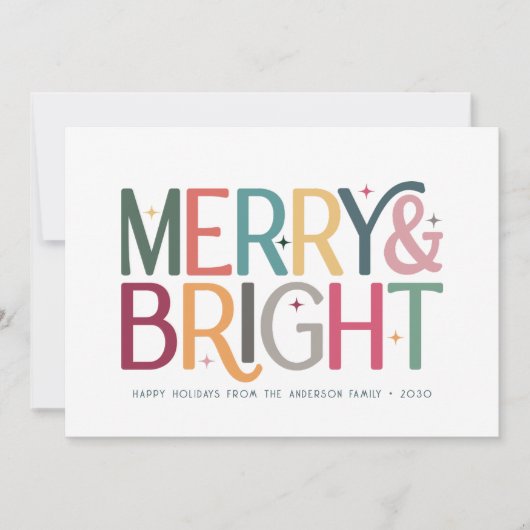 Kleurrijke vrolijke en heldere Schattigee retro st Feestdagenkaart (Voorkant)