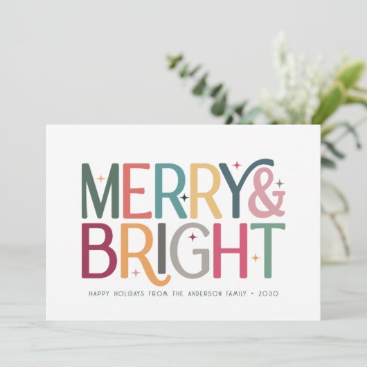 Kleurrijke vrolijke en heldere Schattigee retro st Feestdagenkaart (Staand voorkant)