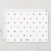 Kleurrijke vrolijke en heldere Schattigee retro st Feestdagenkaart (Achterkant)