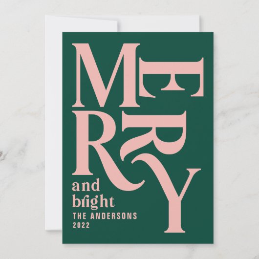 Kleurrijke  vrolijke kerst aankondiging (Voorkant)