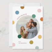 Kleurrijke vrolijke kerst fotokaarten feestdagenkaart (Voorkant)