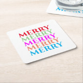 Kleurrijke vrolijke kerst Onderzetters (Schuin)