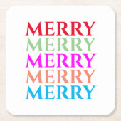 Kleurrijke vrolijke kerst Onderzetters (Voorkant)