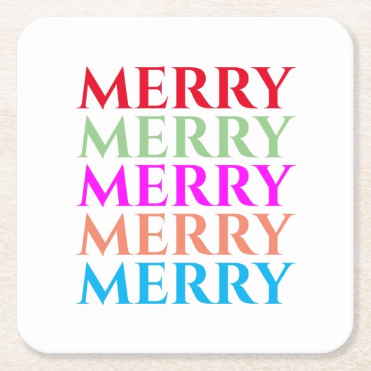 Kleurrijke vrolijke kerst Onderzetters (Voorkant)