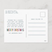  Kleurrijke Vrolijke Kerst Schattigee Sterren Foto Feestdagenkaart (Achterkant)