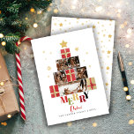 Kleurrijke vrolijke kerstboom familie collage feestdagenkaart<br><div class="desc">Een kleurrijk Merry Christmas card keepsake-ontwerp heeft een kerstboom fotocollage die familie & vrienden dit vrolijke vakantieseizoen zal verrukken.</div>