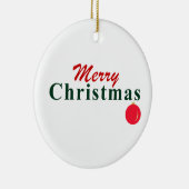 Kleurrijke Vrolijke Kerstmis en Hangend Rood Ornam Keramisch Ornament (Rechts)