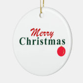 Kleurrijke Vrolijke Kerstmis en Hangend Rood Ornam Keramisch Ornament (Links)