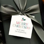 Kleurrijke Vrolijke Kerstmis groen laat cadeau Bedankjes Labels