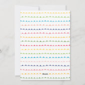 Kleurrijke Vrolijke Kerstmis Volledige Verticale F Feestdagenkaart (Achterkant)