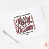 Kleurrijke vrolijke kerstsfeer! vierkante sticker (Envelop)