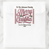 Kleurrijke vrolijke kerstvreugde! vierkante sticker (Tas)